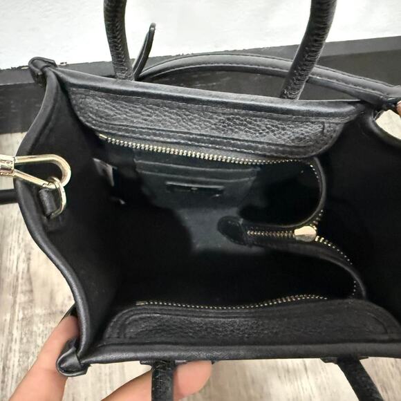 Kate Spade New York black leather mini crossbody bag with gold hardware - Picture 3 of 3